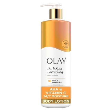 Olay Dark Spot Correcting Body Lotion with AHA, Vitamin C and Niacinamide, Exfoliating Body Lotion