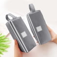 thumbnail image 4 of SIYTUAU Double Layer Oxford Cloth Pencil Case 7.9X2.95X2.95 Inches Gray For School Students Large Capacity Zipper Double Pull Design Pencil Organizer School Use Grey, 4 of 6