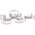 thumbnail image 4 of vidaXL 5 Piece Garden Lounge Set with Cushions Poly Rattan Black, 4 of 5