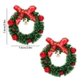 thumbnail image 3 of WLOELOEW Style C 2 Piece Christmas Magnetic Wreath Ornament Refrigerator Magnet For Holiday Home Kitchen Decor Festive C, 3 of 7