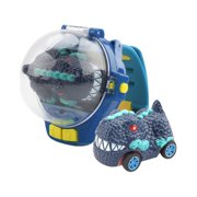 SIYTUAU Kids Watch Remote Control Dinosaur Toy Mini Alloy Car Racing Vehicle With Tyrannosaurus Rex Figure Blue Plastic Rc Toy Car Blue