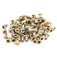 thumbnail image 2 of 100Pcs Flat Head Threaded Nutsert Kit, Color Zinc Plated Rivet Nut Flat Head Threaded Nutsert Kit For Various Metal Plates, Fastening, Nuts, 2 of 8