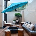 thumbnail image 4 of Costway Parasol Mural Télescopique Pliant Inclinable 8 Pieds Ombre Solaire Turquoise, 4 of 10