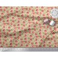 thumbnail image 2 of Soimoi Beige polyester Crepe Fabric Floral & Pomegranate Fruits Print Sewing Fabric BTY 42 Inch Wide, 2 of 6