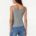 thumbnail image 4 of Yuyuzo Plus Size Tank Tops for Women Ribbed Knit Sleeveless Crop Tops Round Neck Slim Fitted Soft Base Layer Camis Tees, 4 of 5