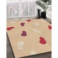thumbnail image 3 of Ahgly Company Tapis d'Intérieur Lavable en Machine Carré Transitionnel Marron Or, 5 Pieds Carré, 3 of 7