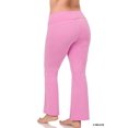 thumbnail image 4 of CHUANK Womens & Plus Stretch Cotton Fold-Over High Waist Bootcut Workout Flared Yoga Pants, 4 of 4