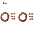thumbnail image 4 of ZheElen 2a Lacets Solides avec Boucle à Ressort Durable pour Chaussures Lacets Anti-Chute Café, 4 of 6