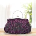thumbnail image 4 of Beaded sequins design floral dinner purse, clutch bag, 4 of 4