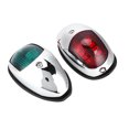 thumbnail image 2 of 12V LED Marine Navigation Light Waterproof Green Starboards Red Port Lamp Side Mount for 20m Boat Maximum, 2 of 13