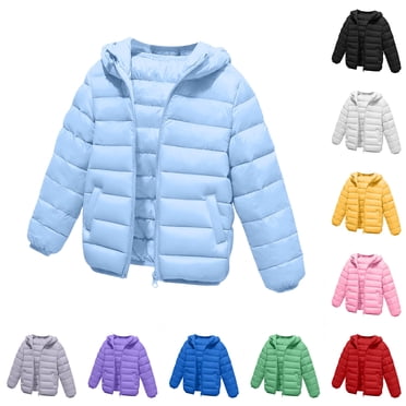 Yuyuzo Doudounes pour Filles Bébé Chaudes d'Hiver à Fermeture Éclair Complète Manteau Vêtements d'Extérieur pour Enfants Léger à Capuche Doudounes