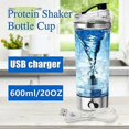 thumbnail image 4 of Electric Protein Shaker Portable USB Bottle Milk Coffee Mixer Blender Charging, 4 of 5