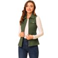 thumbnail image 1 of INSPIRE CHIC Veste Zippée pour Femme Sans Manches Anorak Gilet Utilitaire Veste avec Poches m Vert, 1 of 6