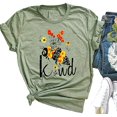 thumbnail image 1 of YourTops T-Shirt Graphique pour Femmes Bee Kind (US 2TG, 2-Vert), 1 of 2