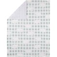 thumbnail image 1 of Safdie & Co. Throw Faux Fur Reversible Aqua Plaid Bear, 1 of 4