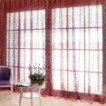 thumbnail image 1 of tredstone Maison Hôtel Rideau de Fenêtre de Remplacement Chambre Respirant Draperie Complète Protection de la Vie Privée Décoration Accessoire de Mobilier Rouge Vin, 1 of 8