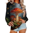 thumbnail image 4 of Chandail Décontracté pour Femmes, Haut à Manches Longues à Enfiler avec Imprimé, T-Shirt Mode d'Automne Sans Capuche à Col Rond, Vêtements d'Hiver Douillets pour Femmes, Tenue de Tous les Jours, 4 of 5