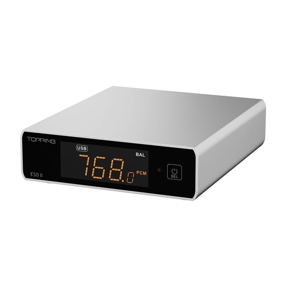 TOPPING E50 II Mini DAC Hi-Fi, comme un DAC et un Préampli, Configurer la Télécommande, Argent