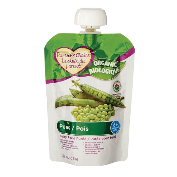 Parent's Choice Purée pour Bébés aux Pois Biologiques