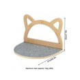 thumbnail image 2 of 1pc Wall-Mounted Cat Scratching Post, Cat Face Design Cat Climbing Frame With Felts, Wooden Cat Furniture For Playing, Climbing And Resting, Easy To A, 2 of 5