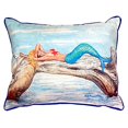 thumbnail image 2 of Betsy Drake SN155 Coussin Sirène sur Bûche 11 x 14 Po. Intérieur & Extérieur, 2 of 4