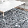 thumbnail image 4 of Fabstyles Checkerboard Denim Leather Handmade Area Rag Rug for Living Room, Hallway, Patio, 4 of 6