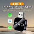 thumbnail image 2 of 3-in-1 Wireless CarPlay Adapter, Car Screen Mirroring Adapter, Wired to Wireless Screen Mirroring and Audio Connection, Compatible with iPhone, 2 of 8