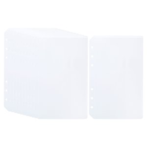 Unique Bargains A5 Poche en brique, paquet de 12 PVC 6 Trous Binder Pouch pour 6-Ring Bloc-notes, effacer