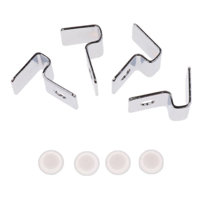 lionlar Ensemble de 4 Pcs Support Pince Support en Acier Inoxydable pour Réservoir d'Aquarium en Verre - 5 mm