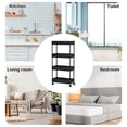 thumbnail image 5 of Fesfesfes 4 Tier Slim Rolling Storage Cart Bathroom Organizer Laundry Utility Cart Mobile Shelving Unit Multi Purpose Kitchen Narrow Places, 5 of 5
