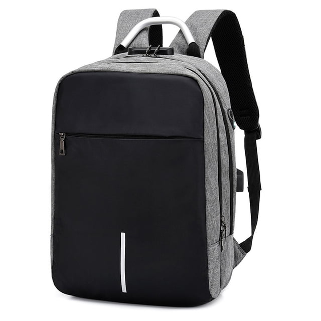 Laptop Backpack 15.6 Inch with USB Charging Port, Nylon Travel Bag for Business and Daily Use