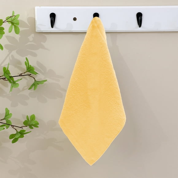 Serviettes pour le Visage en Fibre de Bambou - Serviettes en Rayonne Naturelle Douce pour Unisexe, Débarbouillettes et Linges Doux, Ensemble de Serviettes Réutilisables et Absorbantes, Jaune, JKODE