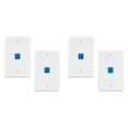thumbnail image 1 of 4-Pack 1 Port Ethernet Wall Plate, RJ45 Cat6 Female to Female Inline Coupler Face Plates, 1-Port, 1 of 4