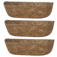 thumbnail image 1 of 3PCS 24 Inch Coconut Fiber Trough Hanging Basket Liners, Coco Coir Planter Inserts for Window Box, Fence Flower Baskets, and Wall Planters, Eco-Friendly Replacement Liners, 1 of 6