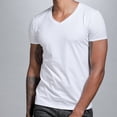 thumbnail image 4 of Men's Short Sleeve Premium Solid Cotton V Neck T Shirts, 4 of 4