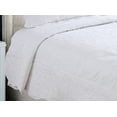 thumbnail image 4 of Marina Decoration Embroidered Stitching Coverlet Bedspread Ultra Soft Solid Bedding Summer Quilt Set with Quilted Sham, White Floral Paisley Pattern, 4 of 6