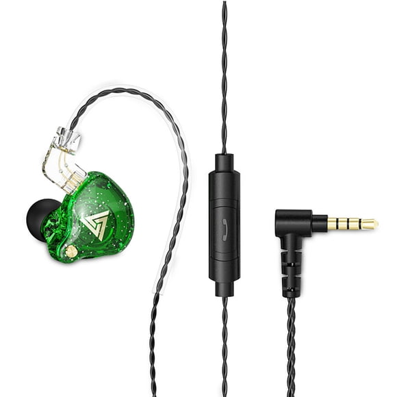 Wisewang AK6 1 Paire d'Écouteurs Filaires 3,5 mm Intra-Auriculaires Casque Téléphone Casque Son Hi-Fi Écouteurs pour MP3 MP4 Tablette Vert