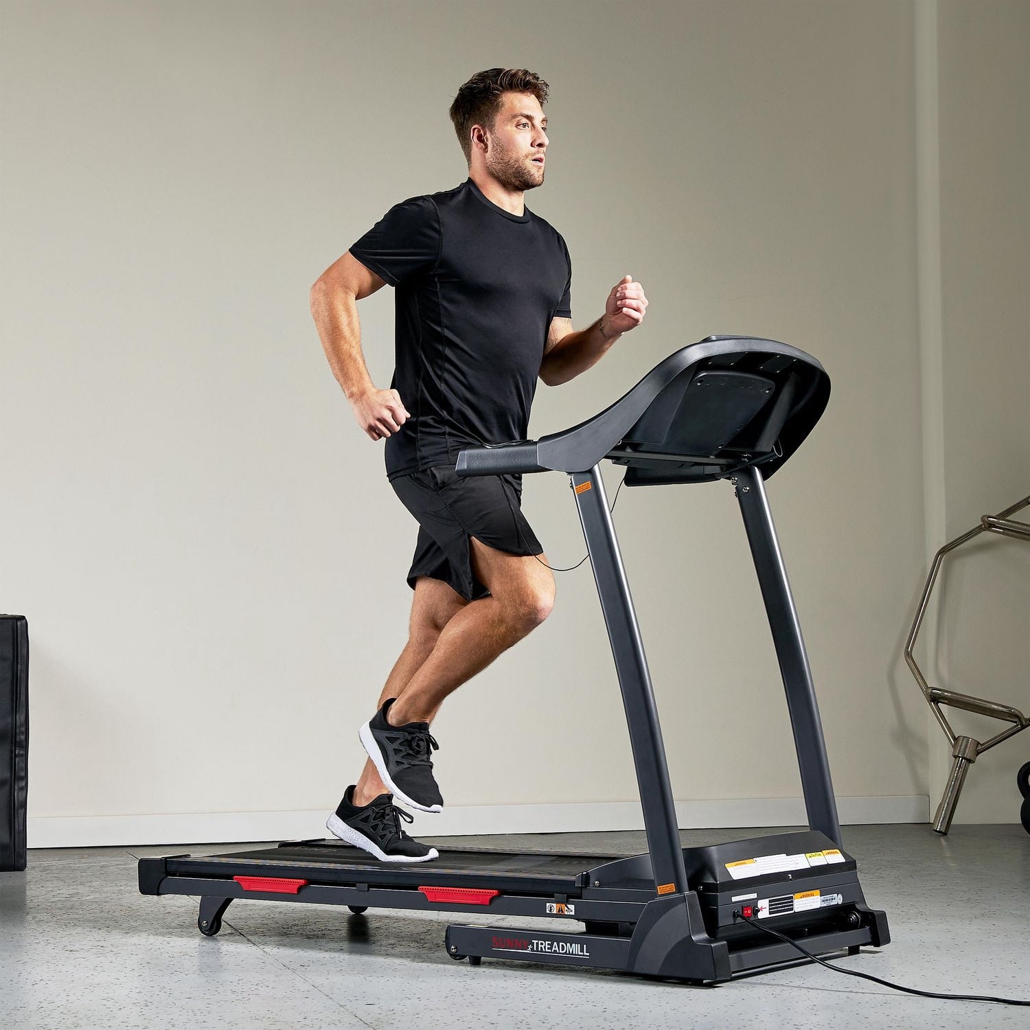 Tapis de course intelligent et pliable Sunny Health & Fitness Premium avec inclinaison automatique et connectivité Bluetooth améliorée (application exclusive SunnyFit®)