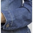 thumbnail image 4 of Women's Basic Denim Jacket Button Down Long Sleeve Ladies Stretch Jean Jackets, 4 of 6