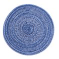 thumbnail image 3 of 4PCS Round Coaster Set Scalding Heat Insulation Dish Mats Woven Decorative Dining Table Bowl Mat Blue Diameter 36cm / 14.2in, 3 of 3