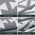 thumbnail image 4 of Findosom 9'x12' Waterproof Outdoor Rug, Foldable Reversible Plastic Straw Rug, Large Patio Rug for Outdoors, RV, Patio, Backyard, Deck, Picnic, Beach, Camping Gray, 4 of 6