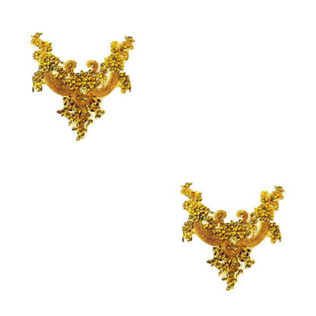 maskred Beautiful And Easy To Rhinestones Applique Sew On Beads Trim Patches Versatile Beautiful And Elegant yellow 2Set