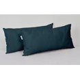 thumbnail image 3 of Vargottam Indoor/Outdoor Polyester Fabric Lumbar Pillow With Insert, All-Weather Waterproof Decorative Throw Pillow for Patio Furniture-Set of 2 - Dark Navy Blue, 3 of 7