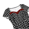 thumbnail image 4 of LOVZFMLL Robes Mode pour Femmes Col en V Sans Manches Vintage Imprimées Robes de Fête Cocktail Robes Extensibles, 4 of 9