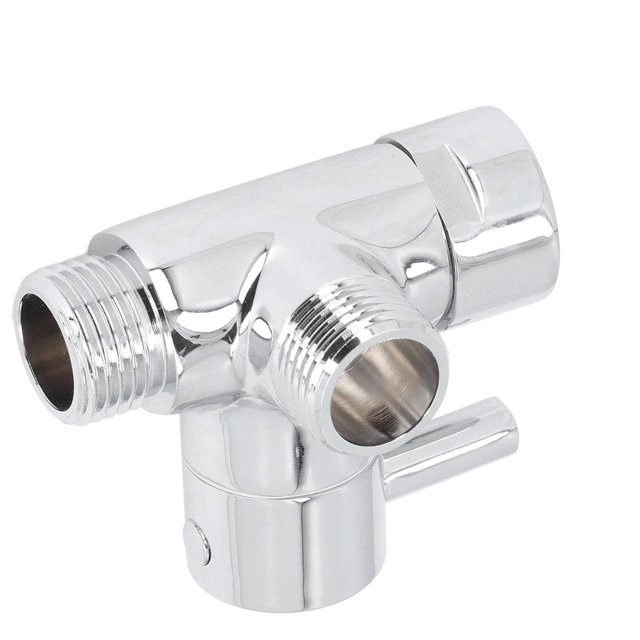 Shower Arm Diverter Valve, Fine Polished Plated Shower Arm Diverter Professional for Hand Shower Head