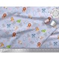 thumbnail image 2 of Soimoi Georgette Viscose Fabric Floral & Cute Animals Cartoon Printed Fabric 1 Yard 42 Inch Wide, 2 of 3