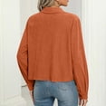 thumbnail image 4 of Timegard Button down Shirts for Women Cropped Long Sleeve Jackets Fall Solid Color Casual Loose Tops, 4 of 8