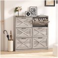 thumbnail image 1 of Vabches Large Shoe Storage Cabinet with 6 Flip Drawers for Entryway, Narrow Shoe Rack Cabinet, White, 1 of 7