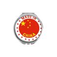 thumbnail image 1 of Miroir Compact à Main Chinois Étoiles Rouges Jaunes Rond Portable de Poche en Verre, 1 of 3