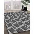 thumbnail image 3 of Ahgly Company Tapis d'Intérieur Lavable à la Machine, Carré, Transitionnel, Gris Foncé, Tapis de Zone, 8 Pieds Carré, 3 of 7